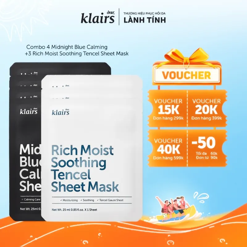 Dear Klairs Rich Moist Soothing Tencel Sheet Mask