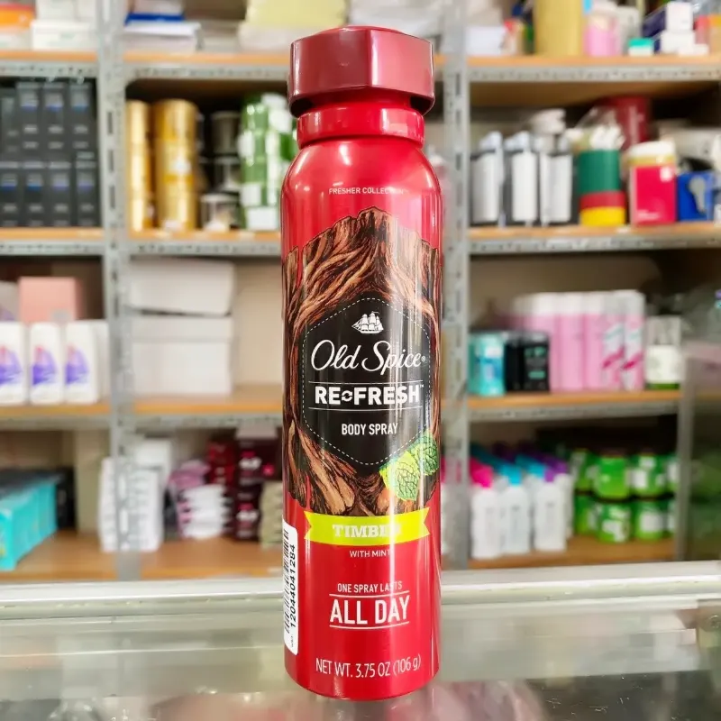 Old spice refresh body spray timber