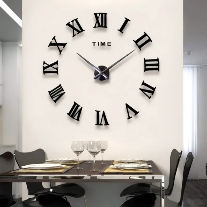 Sticker 3D Big Watch Decor DIY