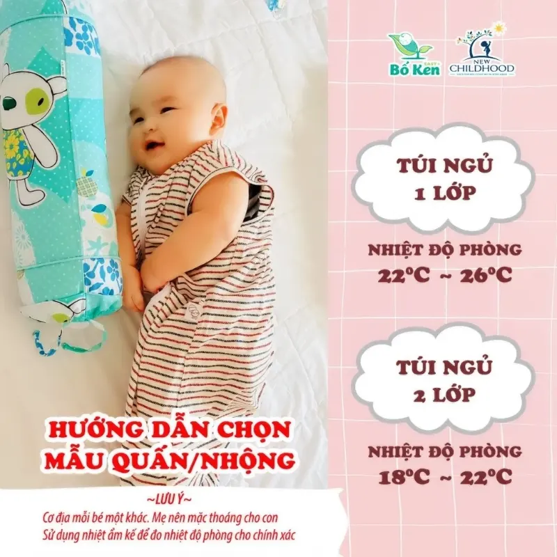 Sử dụng túi ngủ cho bé