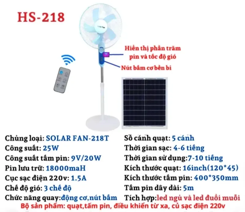 Quạt cây tích điện mẫu mới Nhật Phong