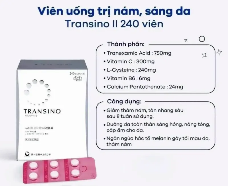 Viên uống Transino có tác dụng