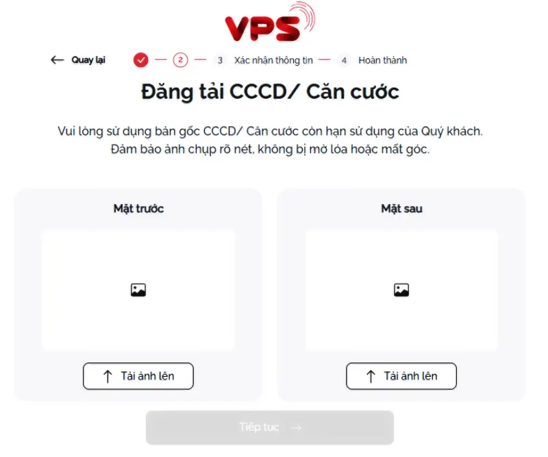 Chụp ảnh CMND/CCCD VPS