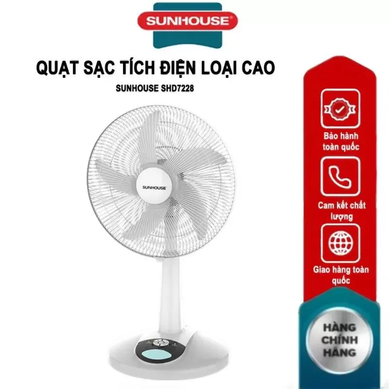 Quạt đứng tích điện Sunhouse SHD7223