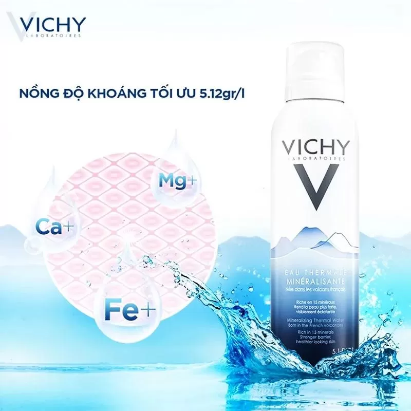 Nước xịt khoáng Vichy Mineralizing Thermal Water