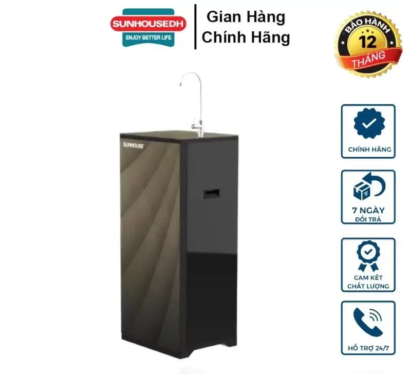 Máy lọc nước ion kiềm R.O 8 Lõi Sunhouse SHA8818K