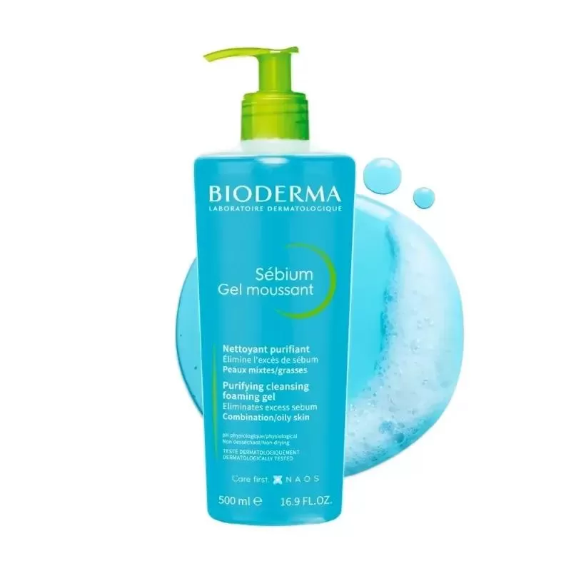 Gel rửa mặt Bioderma Sebium Gel Moussant giảm mụn đầu đen