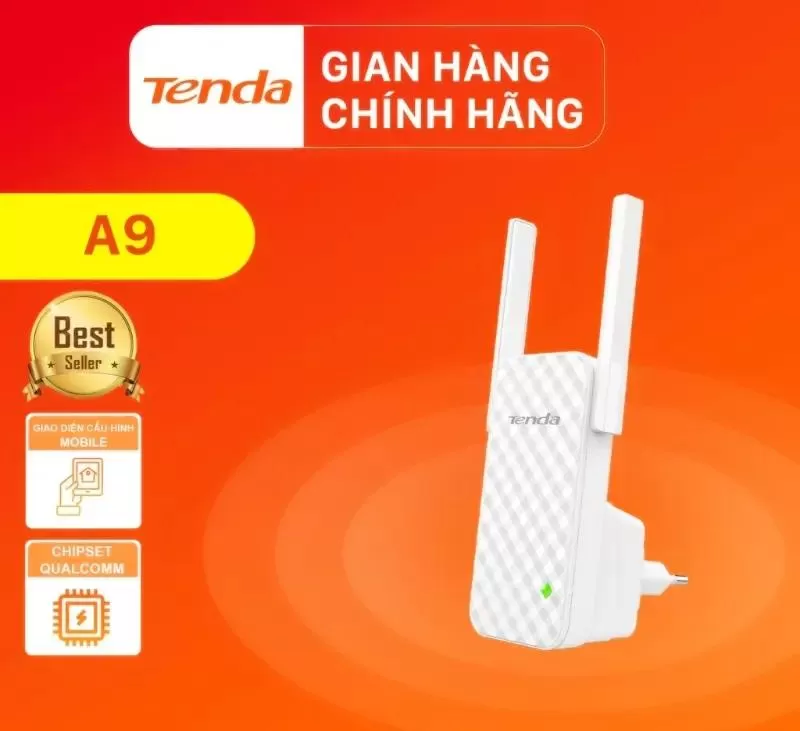 Thiết bị kích sóng wifi Repeater 300Mbps Tenda A9