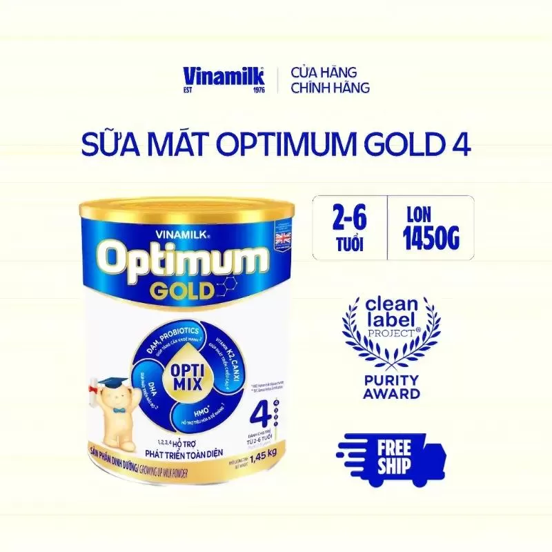 Sữa bột cho bé Optimum Gold 4