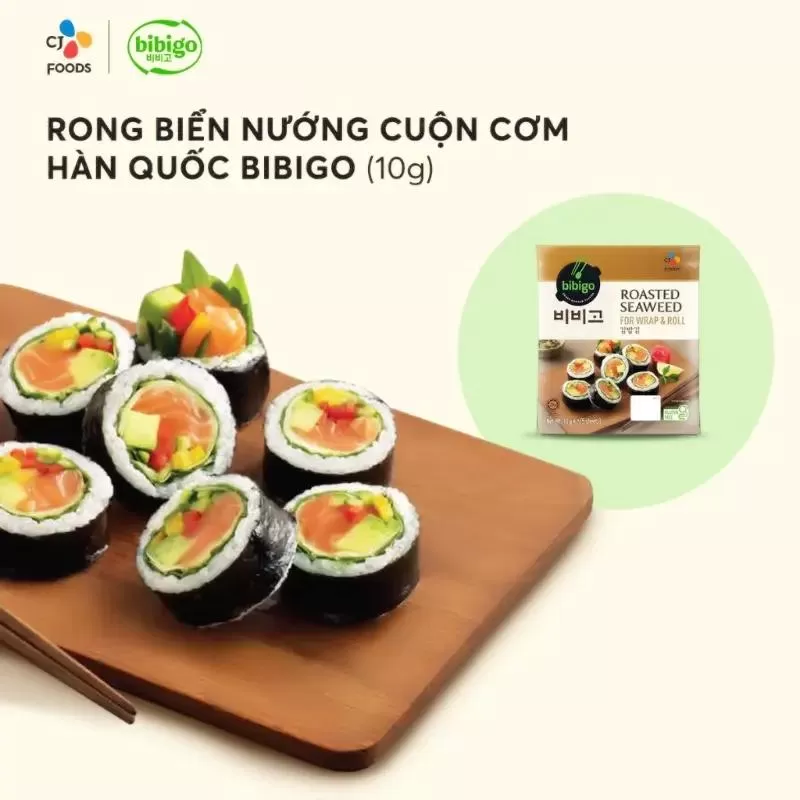 Rong biển ăn liền cho bé cuộn cơm Bibigo