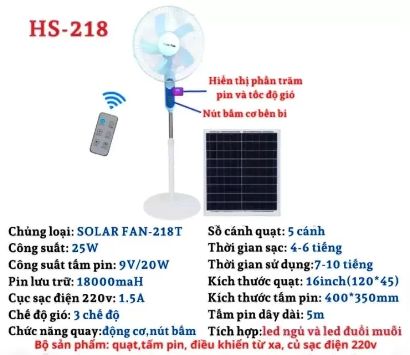 Quạt cây tích điện mẫu mới Nhật Phong