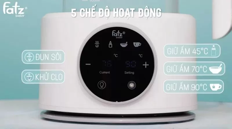 Máy đun và hâm nước pha sữa điện tử FatzBaby Quick 3 FB3515CY