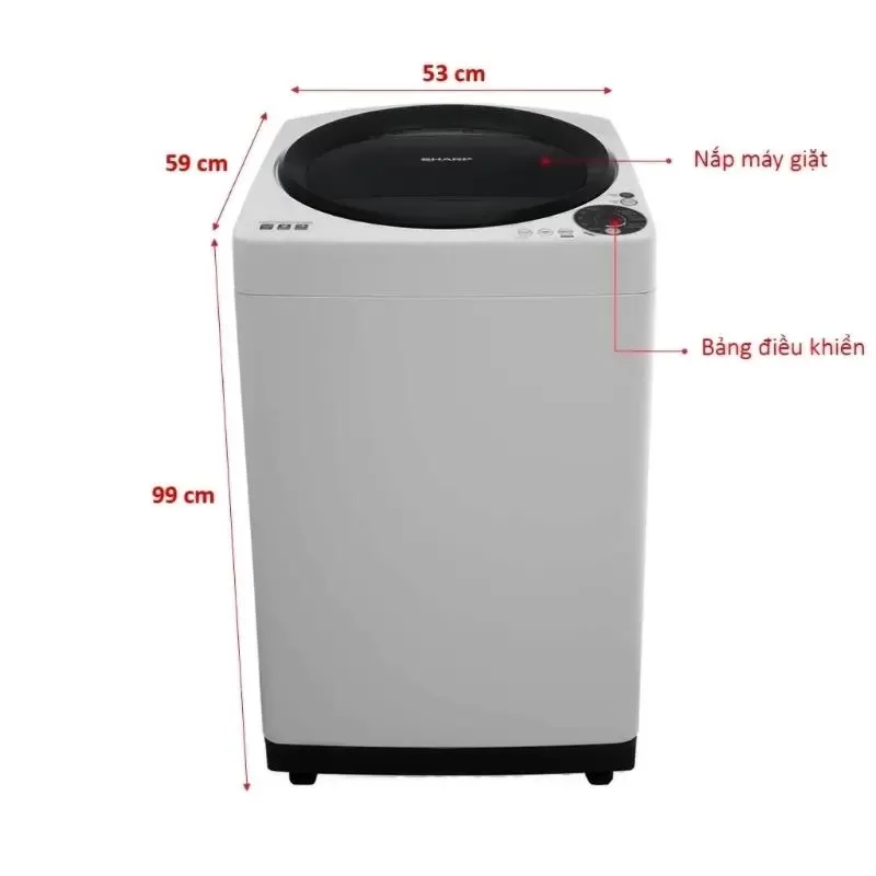 Máy giặt cửa trên dưới 5 triệu Sharp ES-U80GV-H (8.0 Kg)