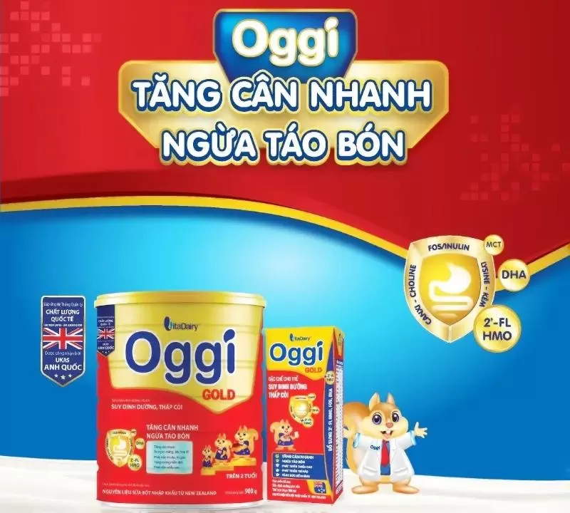 Sữa tăng cân cho bé Oggi Gold