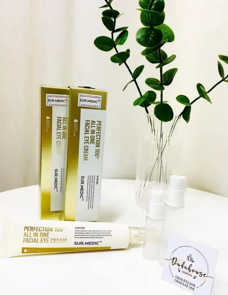 Kem trị thâm quầng mắt Sur.Medic Perfection 100TM All In One Facial Eye Cream