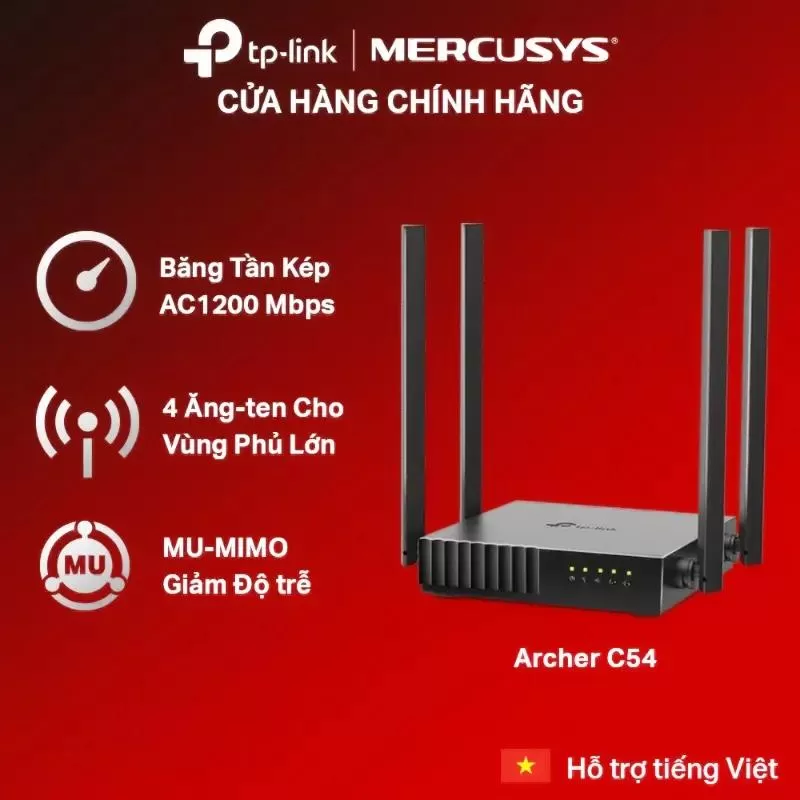 Bộ kích sóng Wifi TP-Link Archer C54 Băng Tần Kép