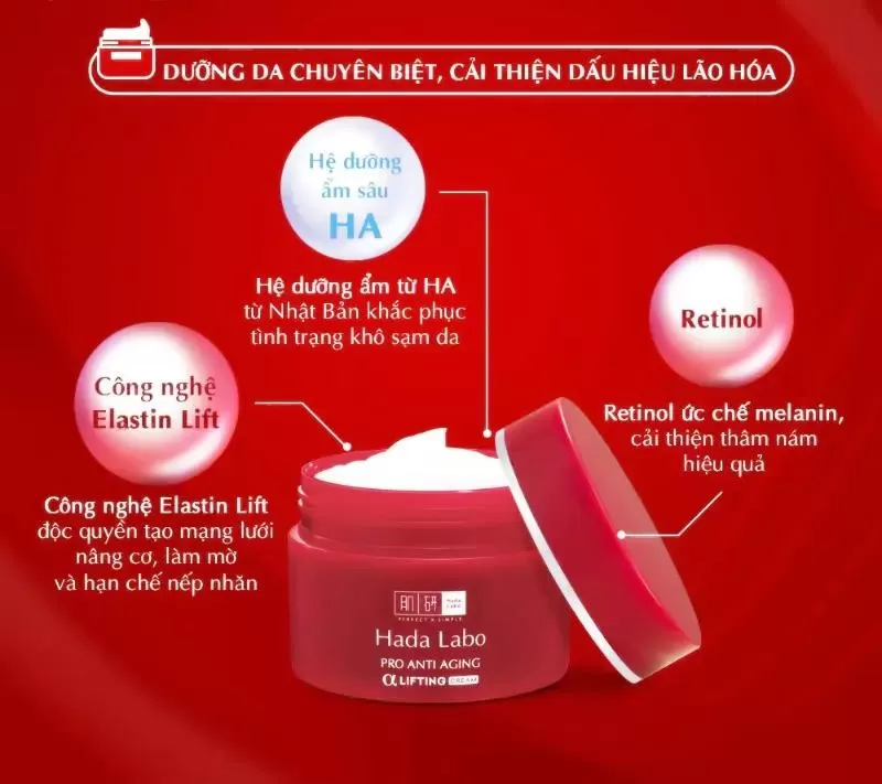 Kem chống lão hóa da Hada Labo Pro Anti Aging Cream