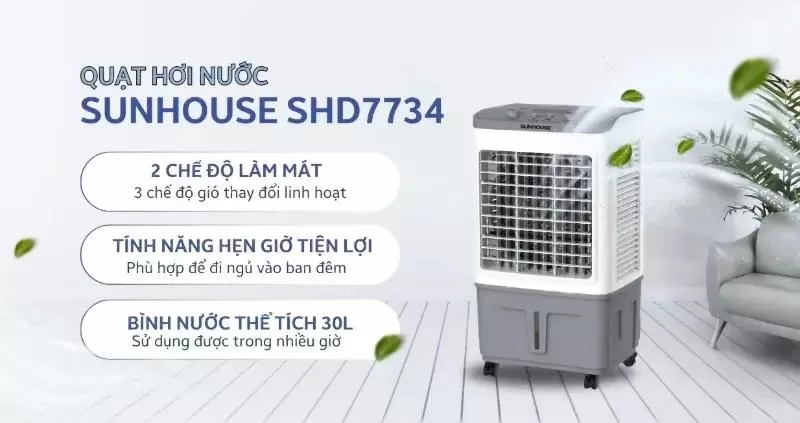 Quạt hơi nước công nghiệp SUNHOUSE SHD7734