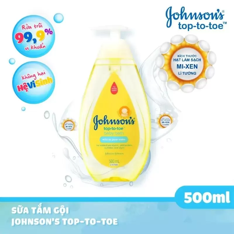 Sữa tắm toàn thân trị rôm sảy cho bé Johnson‘s Top To Toe