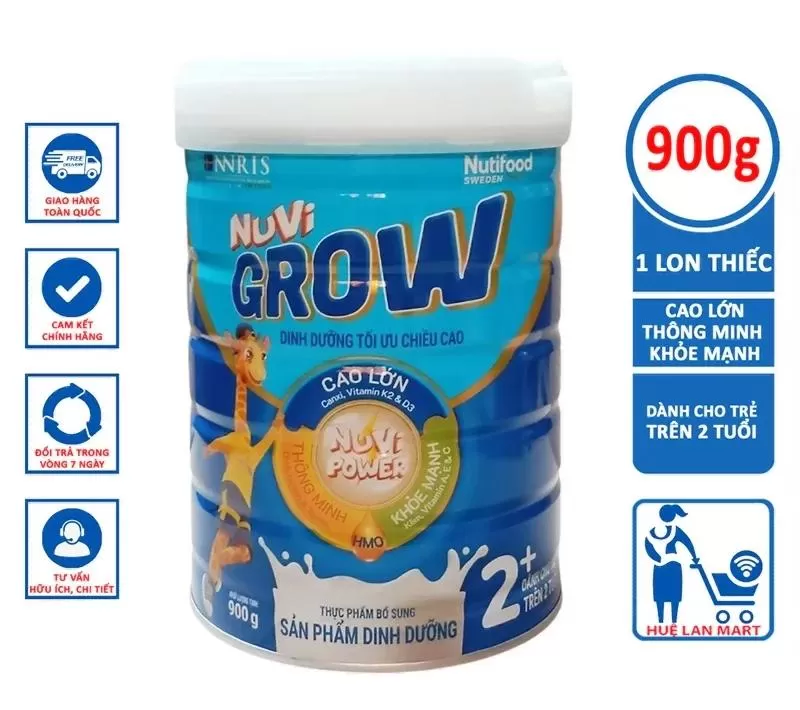 Sữa hộp pha sẵn cho bé 1 tuổi Nuvi Grow