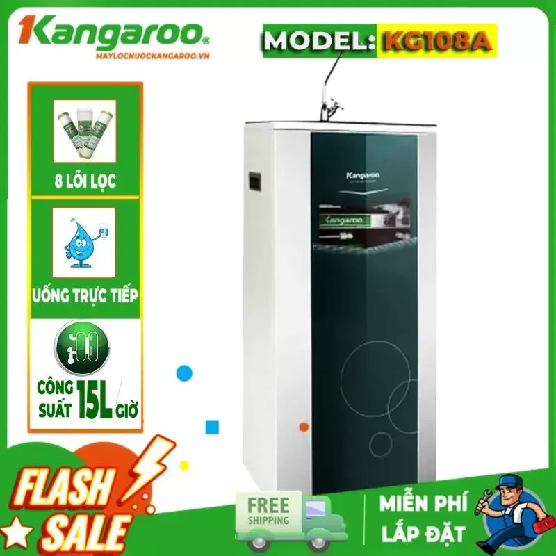 Máy lọc nước gia đình RO Kangaroo VTU KG108A 8 Lõi