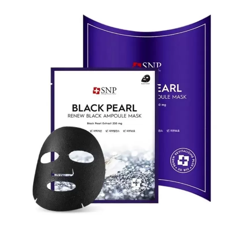 Mặt nạ Collagen ngọc trai đen phục hồi SNP Black Pearl Renew Ampoule Mask