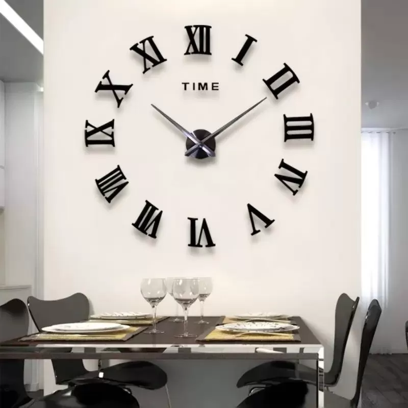 Đồng hồ decor treo tường Sticker 3D Big Watch Decor DIY