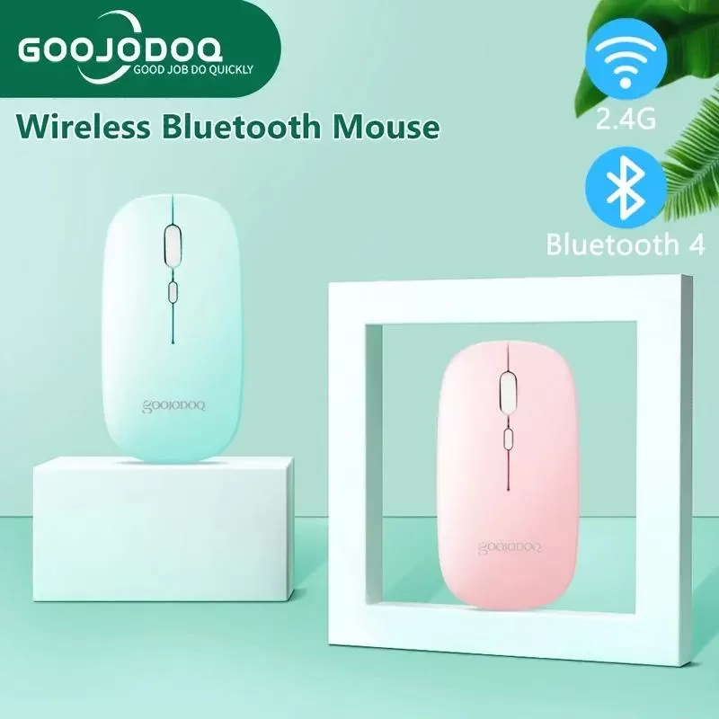 Chuột không dây GOOJODOQ Bluetooth 2.4Ghz 2 trong 1 cho Ipad