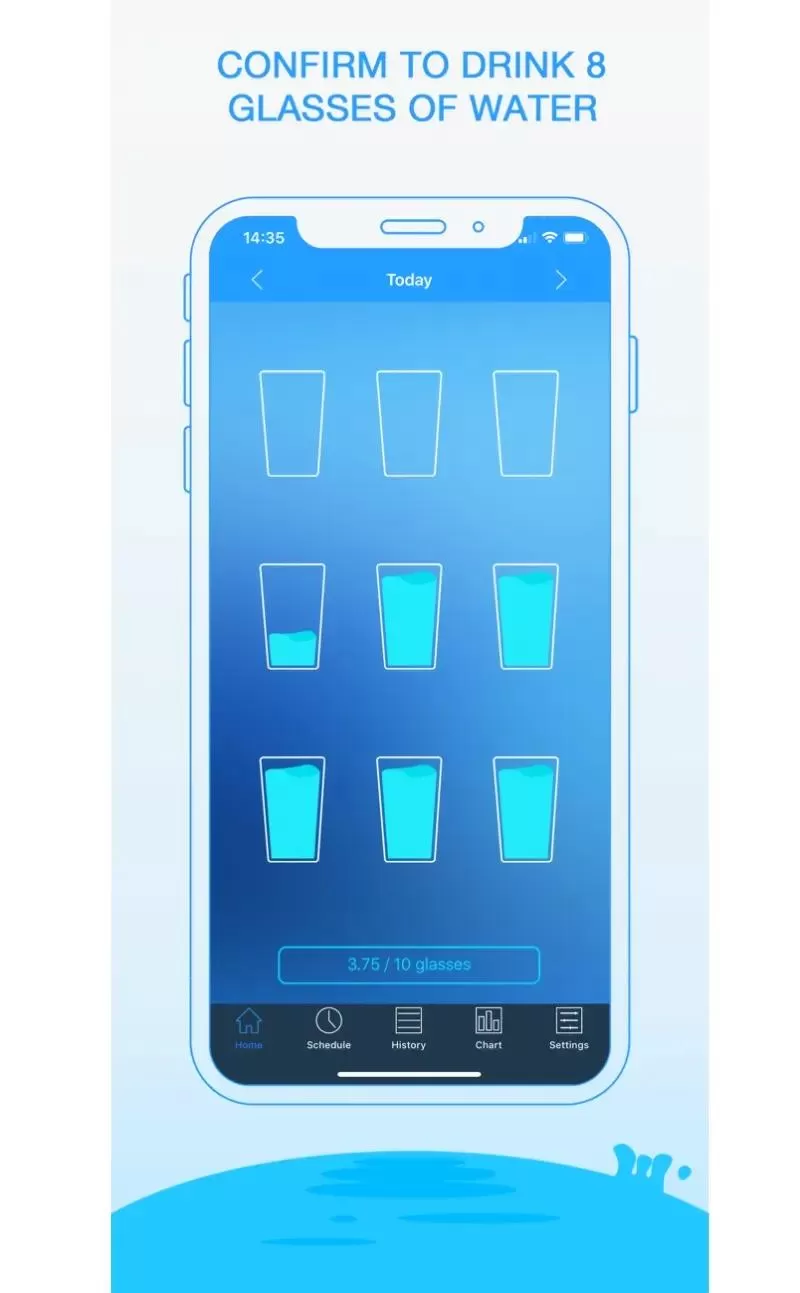 App nhắc nhở uống nước Daily Water