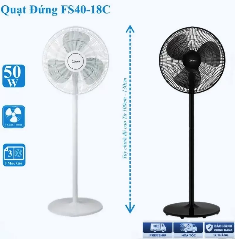 Quạt cây đứng Midea FS40-18C