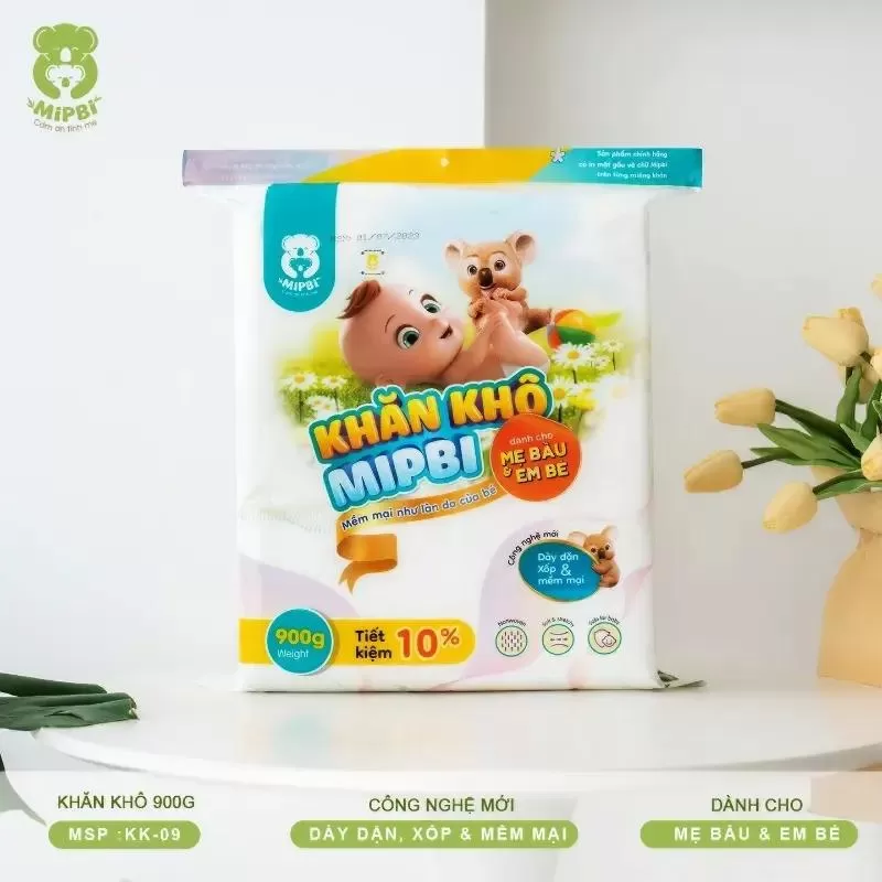 Khăn khô đa năng cho bé cao cấp Mipbi