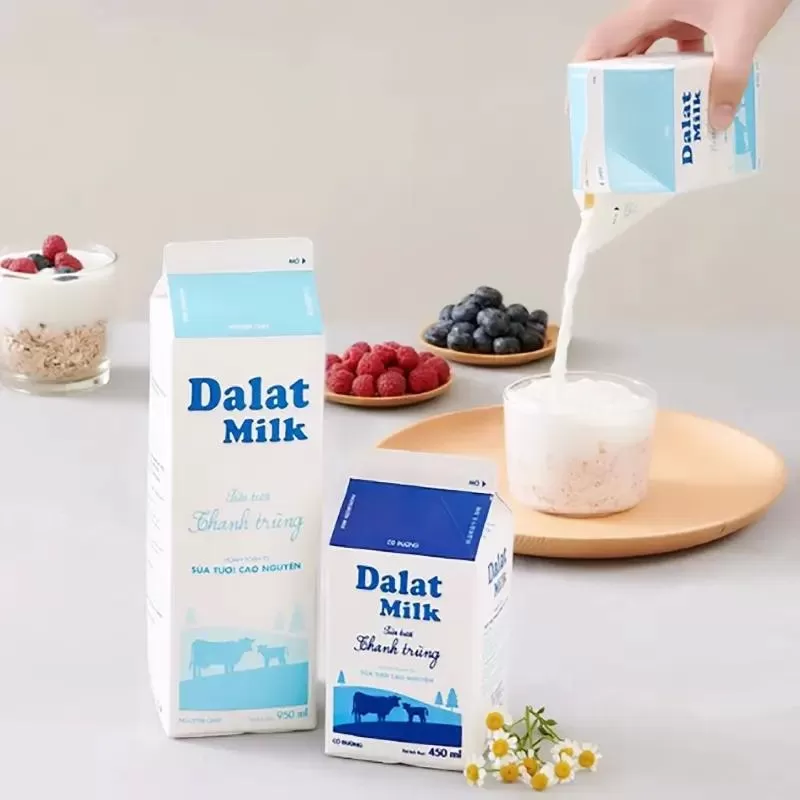 Sữa tươi tiệt trùng cho bé DalatMilk