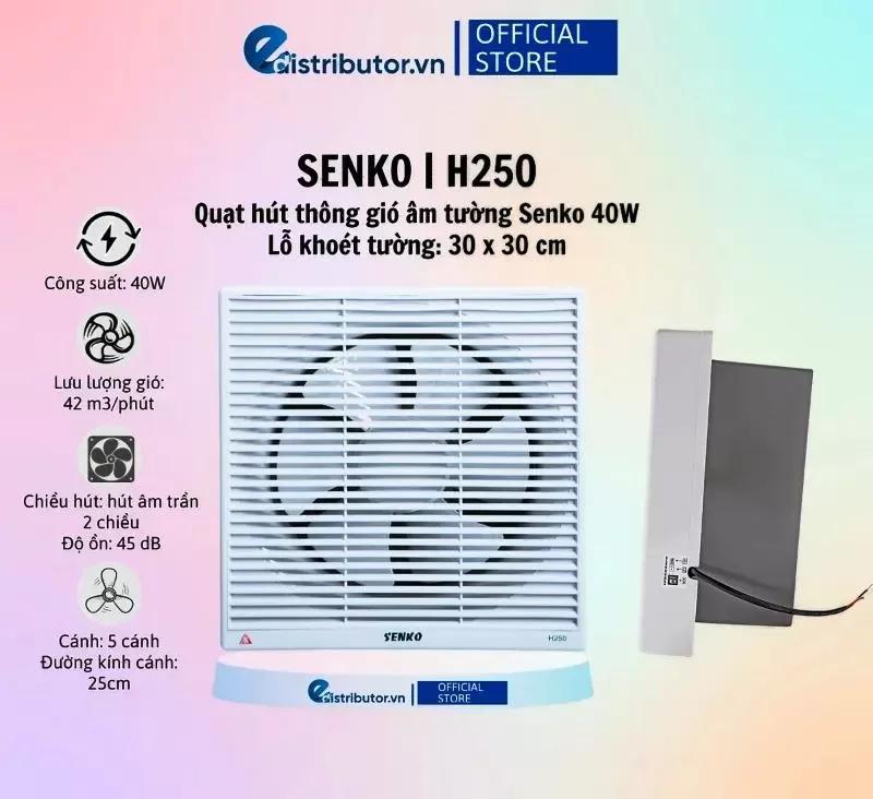 Quạt hút thông gió Senko H250 40W