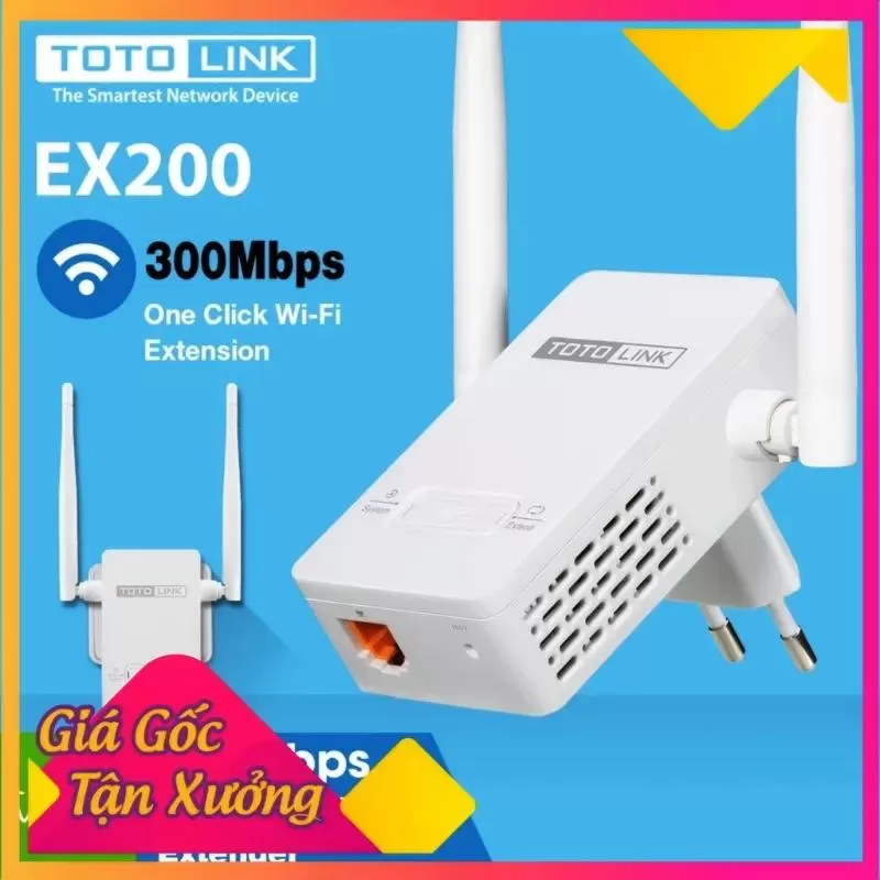 Thiết bị kích sóng Wifi Repeater 300Mbps Totolink EX200