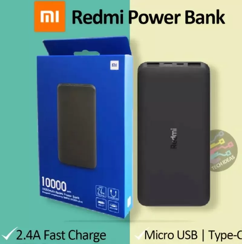 Sạc dự phòng Xiaomi sạc nhanh 10000mAh Redmi Power Bank Black