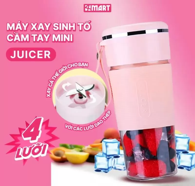 Máy xay sinh tố mini cầm tay đa năng Oudalang Juicer