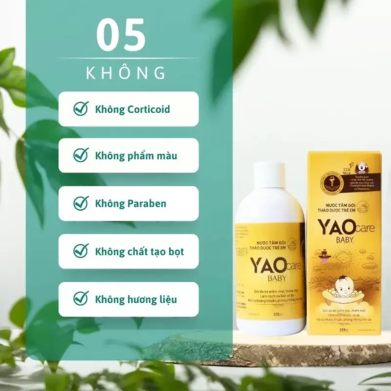 Nước tắm gội thảo dược Yaocare Baby cho bé