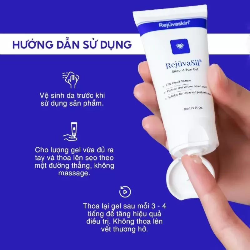 Thuốc trị seo lồi phì đại REJUVASKIN Scar Rejuvasil dạng Gel