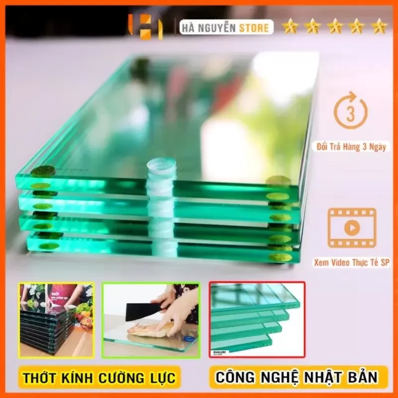 Thớt kính cường lực AIA công nghệ Nhật Bản 10mm trong suốt