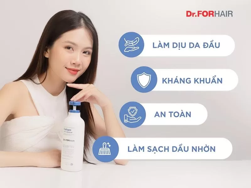 Dầu gội Dr.Forhair Folligen Anti-Dandruff Shampoo trị gàu