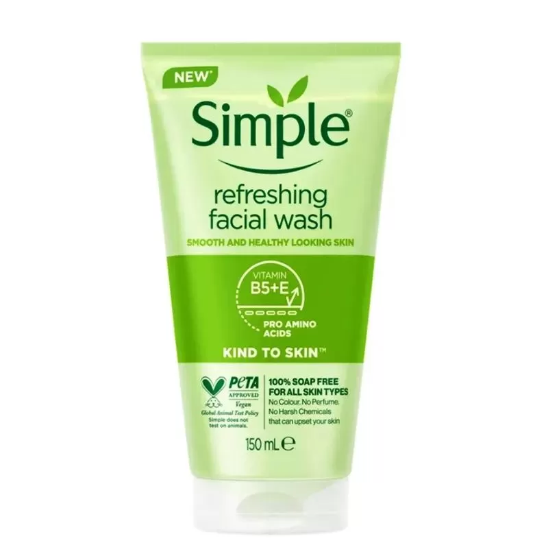 Sữa rửa mặt tuổi dậy thì Simple Kind To Skin Refreshing Facial Wash Gel cho da nhạy cảm