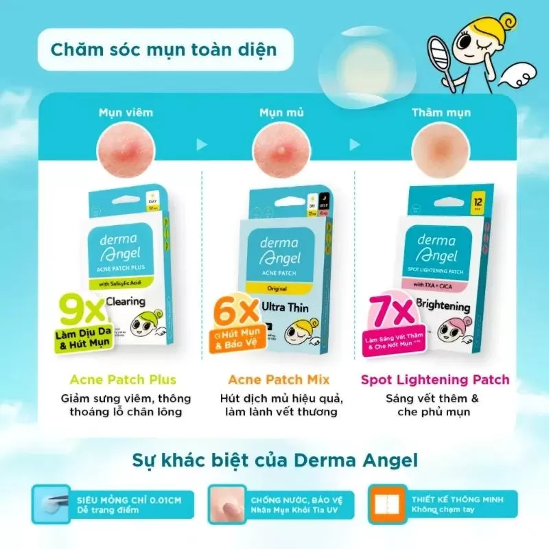 Miếng dán mụn Derma Angel Acne Patch Plus
