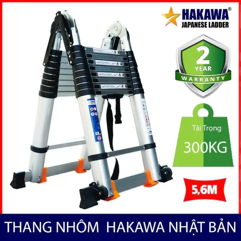 Thang nhôm rút chữ A HAKAWA HK-256