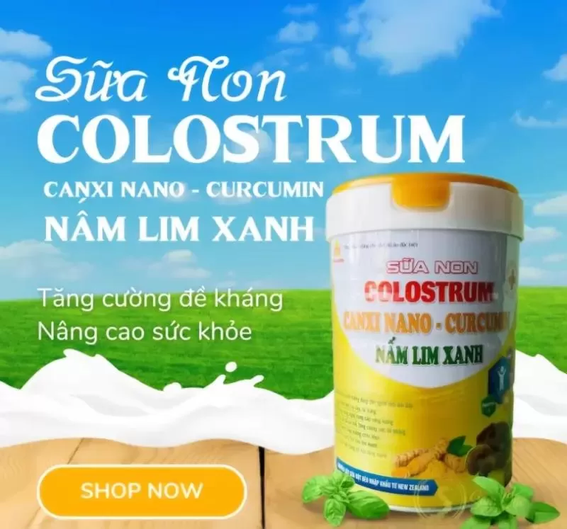 Sữa non cho người lớn Colostrum Canxi Nano Curcumin