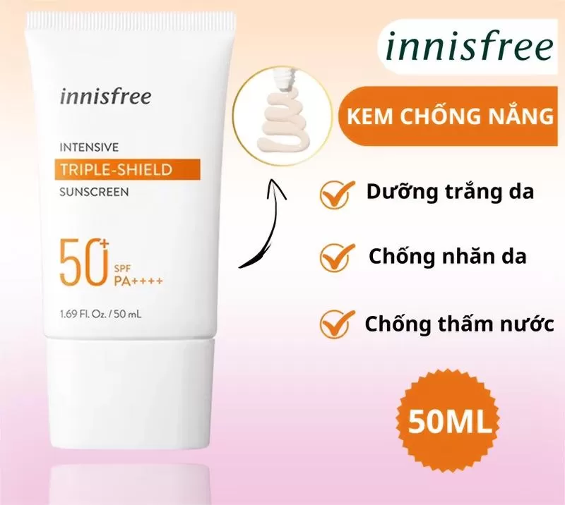 Kem chống nắng Innisfree Intensive Triple Shield Sunscreen