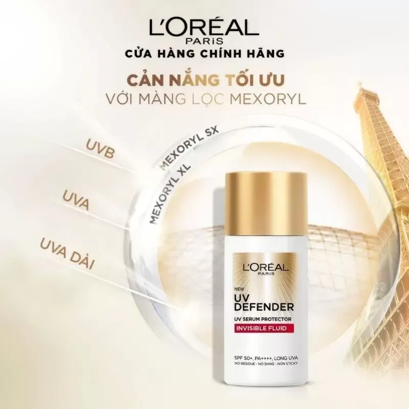 Kem chống nắng kháng nước L‘Oreal Paris UV Defender 50ml SPF 50++