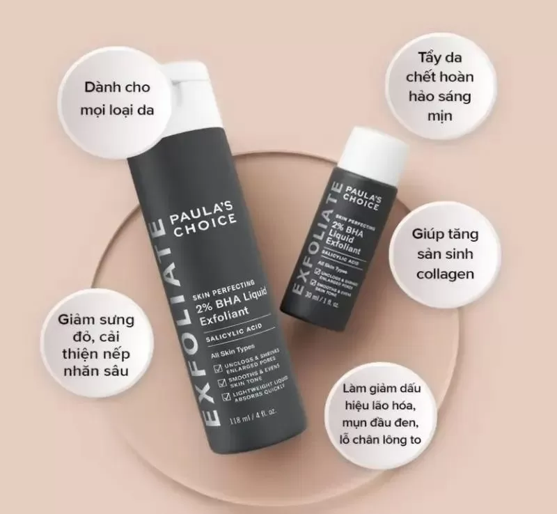 Dung dịch tẩy tế bào chết Paulas Choice Skin Perfecting 2% BHA Liquid 30ml cho da