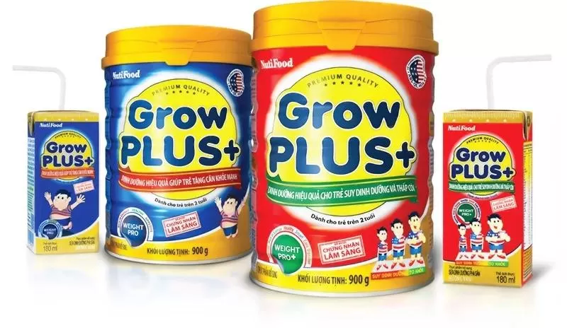 Sữa bột pha sẵn cho bé 1 tuổi Grow Plus đỏ