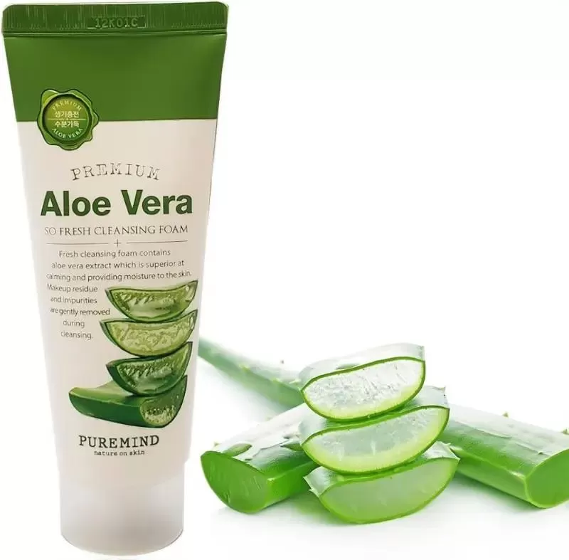 Sữa rửa mặt lô hội Pure Mind Pure Mind Aloe Vera So Fresh Cleansing Foam nha đam