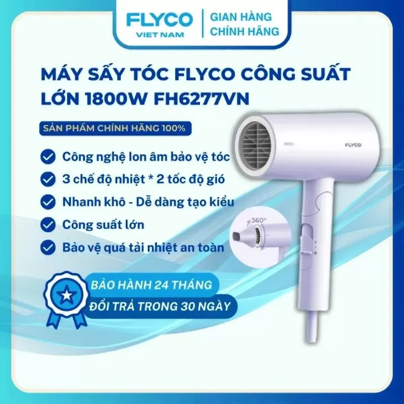 Máy sấy tóc du lịch 1800W Flyco FH6277VN